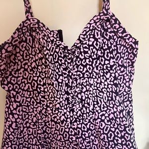 Pink leopard bustier